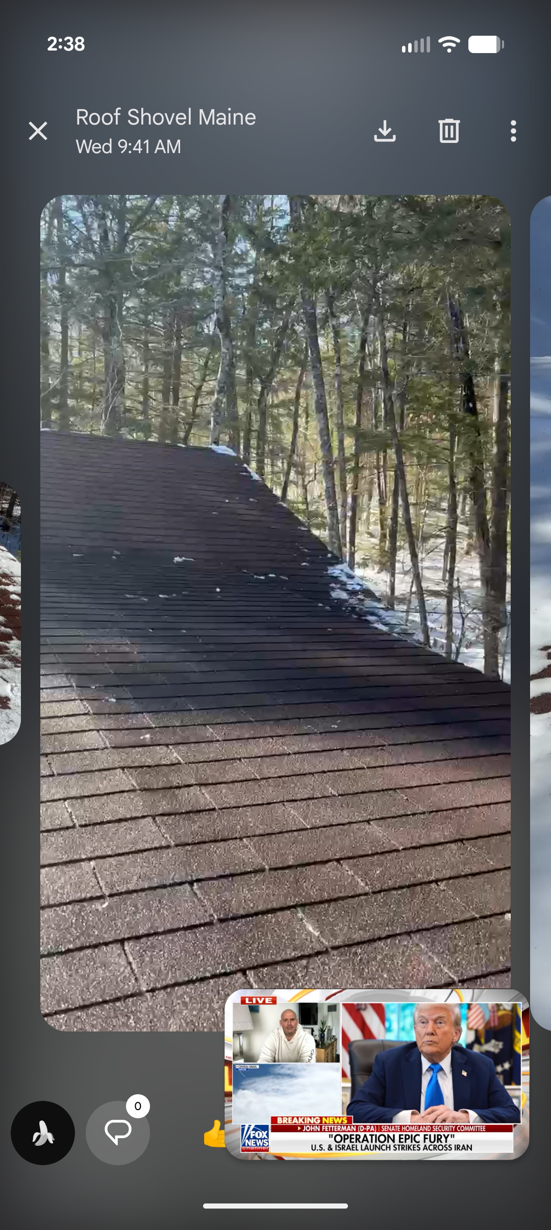 Roof Cleared by Roof Shovel Maine — Feb 25, 2026 (Ridge View)