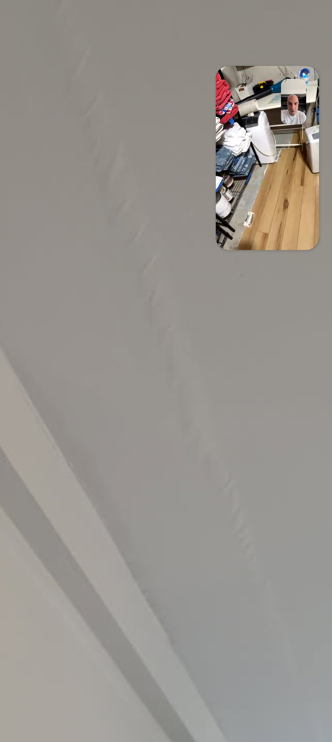 Sheetrock Ceiling — Water Damage Streaks Indicating Hidden Damage